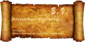 Bernecker Violetta névjegykártya